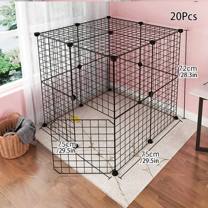 Dog cage Wire mesh fence indoor teddy animal escape barrier