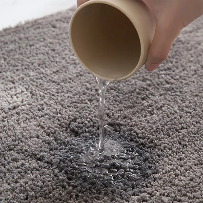 Thickened solid color bathroom non-slip floor mat shower room door absorbent foot mat square long hair toilet mat