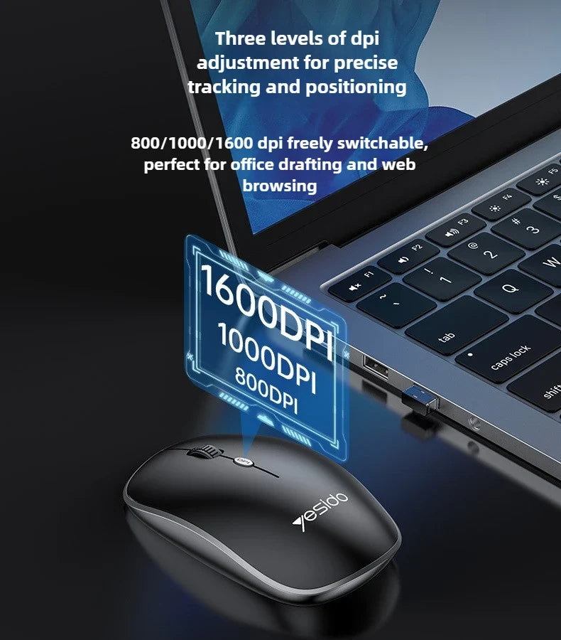 Portable USB Wireless Keyboard and Silent Mouse Set for Home, Office, and Gaming Use