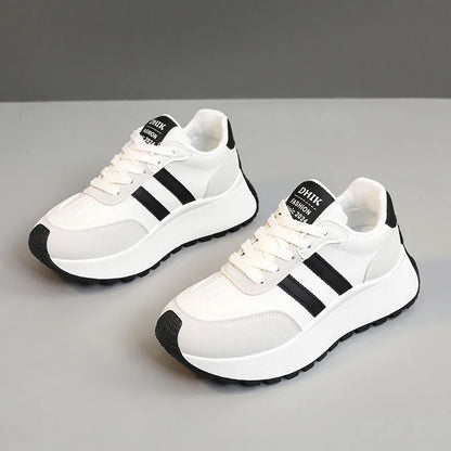2026 Summer Thick-Soled Women Shoes Height-Increasing Women Sneakers Casual Skate Shoes Lace-Up Sports Running Shoes for Women