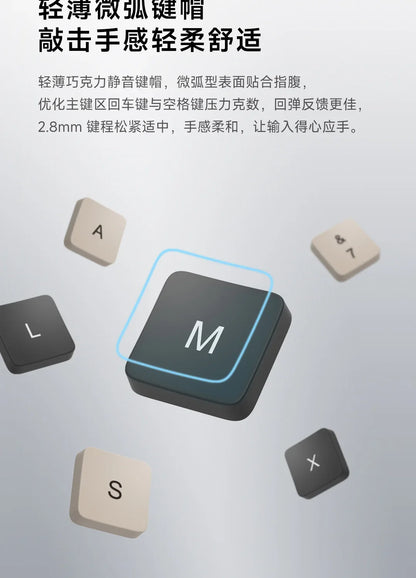 Xiaomi Keyboard and Mouse Set 2 2.4G Wireless Keyboard and Mouse Set Office Slim Keyboard 104Keys Smart Energy-saving Sleep Mode