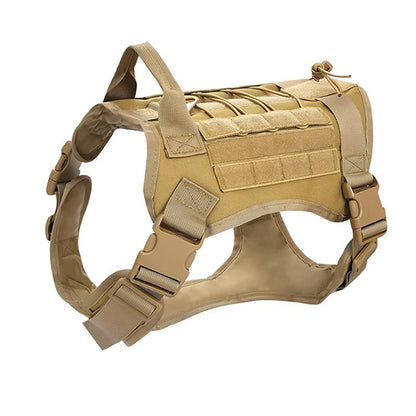 Tactical Dog Collar Adjustable Dog Harness for Medium & Large Breeds Vest Pet with Anti-Pull Design Portable Pet Harness for Dog