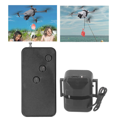 Drone Payload Release System RC Drone Airdropper  Lightweight USB Charging 500m Remote Range 300mAh for Advertising