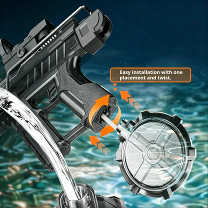 UZI Electric Water Gun with Lights Cool Electric Continuous Firing and Reloading Summer Water Play Kid’s Adult Toy Water Gun