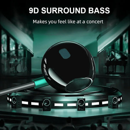 Type C&3.5mm Headphones HiFi Bass Stereo Volume Control Headset In HD Mic Wired Earbuds For IPhone15-17/Samsung Series Earphones