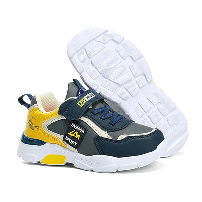 Children's Sports Shoes for Boys, Fashionable Mesh Breathable Casual Sports Shoes Lightweight Student's Running Sneakers