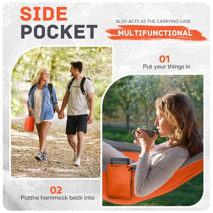 Camping Hammock Lightweight, Portable Hammocks Parachute Hammock with Two Tree Straps, Single or Double Travel Camping Hammocks