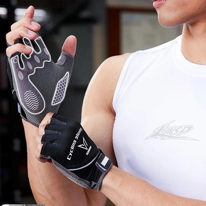 Veidoorn Men's Women's Workout Gloves for Gym Weight Lifting Non-Slip Palm with Padding Breathable Towel Finger for Sweat Wipe