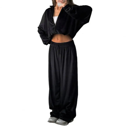 Casual Pants Suit 2026 Spring Autumn Cardigan Sweatshirts Sports Women Fashion Street Long-sleeved Jacket Trousers Two-piece Set