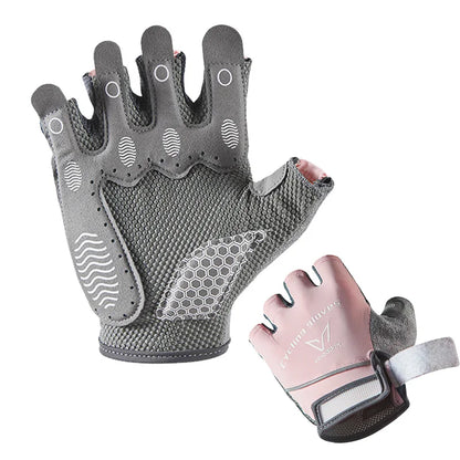 Veidoorn Men's Women's Workout Gloves for Gym Weight Lifting Non-Slip Palm with Padding Breathable Towel Finger for Sweat Wipe