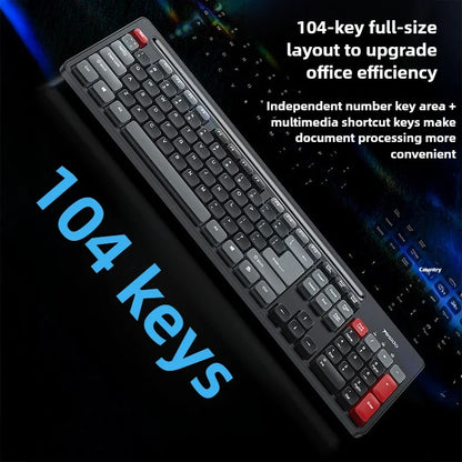 Portable USB Wireless Keyboard and Silent Mouse Set for Home, Office, and Gaming Use