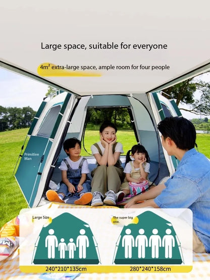 캠핑용품 땡처리 6-8 Person Camping Equipment Tent Waterproof Windproof Sun Shelter Instant Setup Family Tent for Outdoor