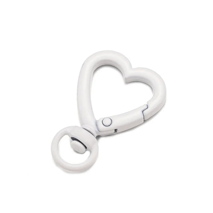 5Pcs Heart Shape Rotation Alloy Lobster Spring Clasps Openable Key Ring  Hook Carabiner Connector Dog Chain Buckles DIY Jewelry