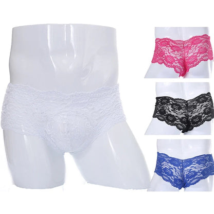 Men's  Lace Briefs Underwear Breathable And Sexy Men's Underwear