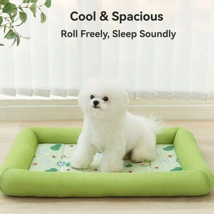 Cool Pet Mat Summer Dog Cooling Pad Breathable Non-stick Hair Waterproof Sleeping Cushion for Large Medium Small Dogs Cats