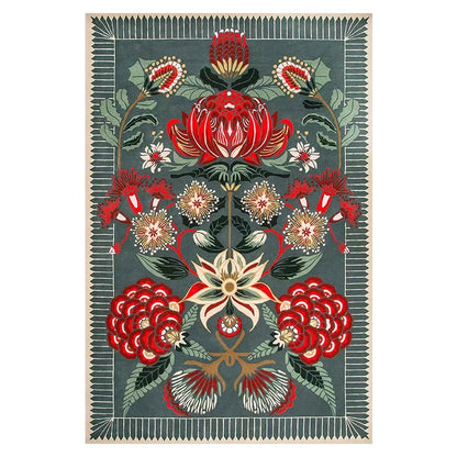 Light Luxury Cloakroom Carpet Home Non-slip Mat Large Area Bedroom Decor Washable Rug European Retro Carpets for Living Room