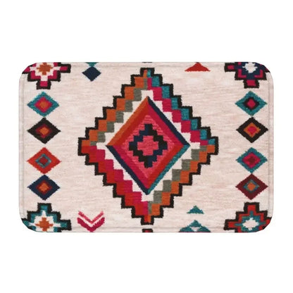 Moroccan Berber Rug Boho Style Front Door Mat Anti-Slip Antique Bohemian Geometric Doormat Floor Bathroom Entrance Rug Carpet