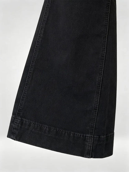 2025 Women's Concise High Waist Flared Jeans Stretchy Slim Fit Casual Chic Trendy Denim Pants Goth Harajuku Y2K Female Trousers