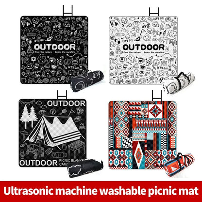 Camping Portables Picnic Mat Lawn Mat Thickened Moisture-Proof Outdoor Camping Mat Aluminum Film Base Machine Washable