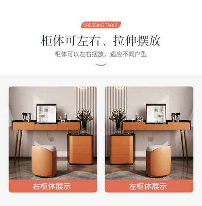 Bedroom Light Luxury Dressing Table Vanity Storage Flip Cabinet One Small Apartment Makeup Dresser Penteadeiras Household Items