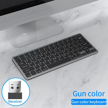 NexusClick Wireless Ergonomic Keyboard Mouse Combo - Rechargeable Mini Multimedia Set for PC, Laptop, MacBook