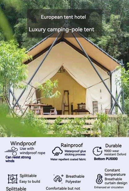 Outdoor Camping Beach Tent Waterproof and  Made of Oxford PVC Fabric for Summer