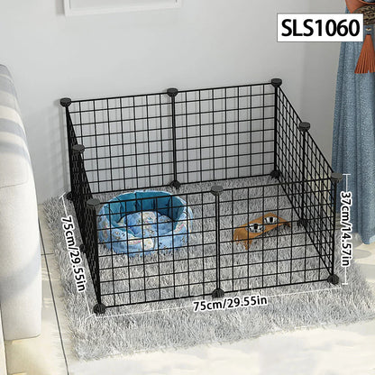 Dog cage Wire mesh fence indoor teddy animal escape barrier