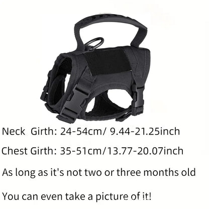 1PC Tactical Cat Harness Reflective Pet Vest With Handle Adjustable Outdoor Walking Training Cat Accessories