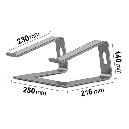 Ergonomic Aluminum Laptop Stand with Cooling & Non-Slip Design, Adjustable Portable Notebook Riser for 10-17 Inch MacBook Dell
