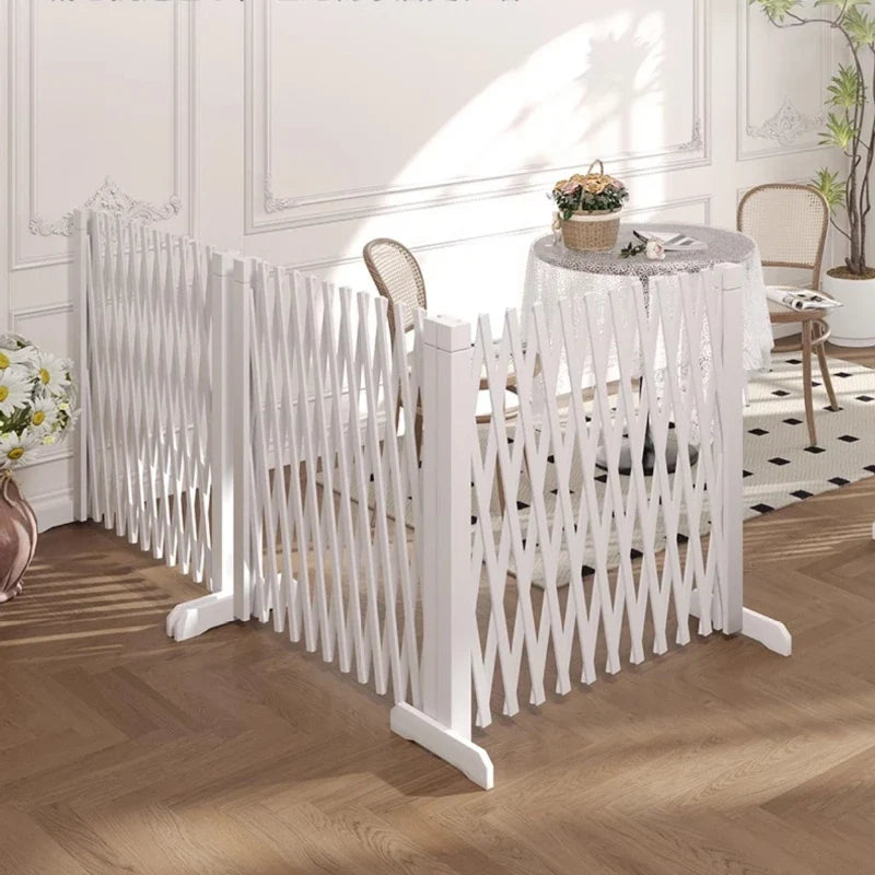 Pet Puppy Fence Retractable Isolation Dog Wooden Fence Folded Indoor Anti-Jailbreak Dog Fences Accessories Isolation Pet Cat Net