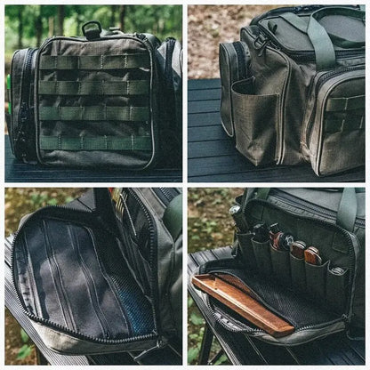 Outdoor Style Camping Picnic Bag, Field Tableware Storage, Tactical Wind Compartment, Sundries, Multi-functional Portable Should