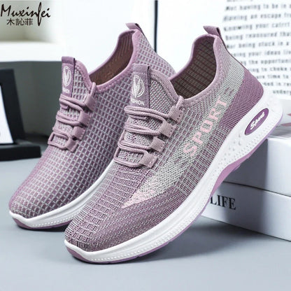 New Spring Fabric Shoes for Women Anti Slip Soft Soled Flat Shoes Casual Sports Shoes Comfortable Women's