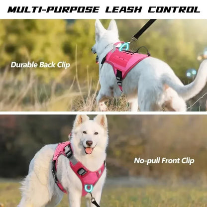 Adjustable No-pull Tactical Dog Harness With Handle For Large Dogs Reflective Vest For Labrador Retriever Siberian Dogs Supplies