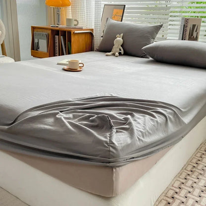 100% Cotton Fitted Bed Sheet with 360 Elastic Band Bedsheet Bedspread
