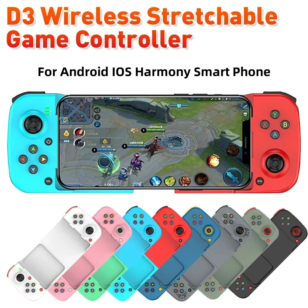 D3 Wireless Stretchable Game Controller Bluetooth 5.0 Mobile Phone Gamepad Controller For iPhone Huawei Xiaomi Android Switch PC
