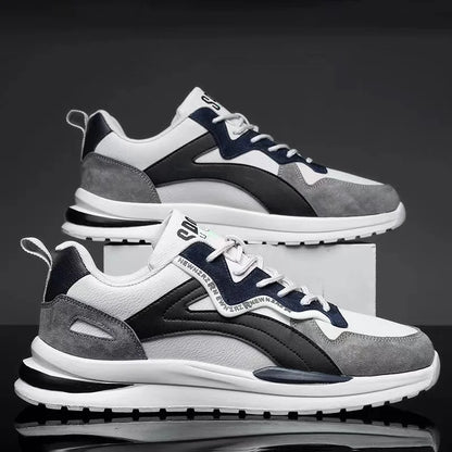 Men's Low-Top Laced Training Sneakers, Suitable for Outdoor Workouts, Anti-Slip Comfortable Hiking Shoes