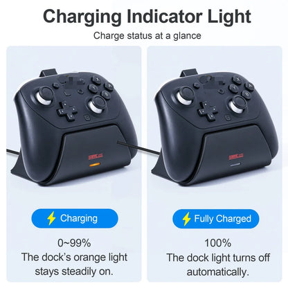 Charging Dock Station For Switch2 Pro Game Controller Fast Charger With Led Indicator Light For Nintendeo Switch 2 Accessory