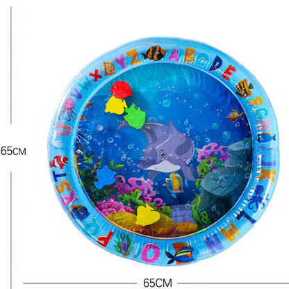 65/100CM Thickened Dog Spray Water Play Mat Cat Playmat Letter Dolphin Theme Pet Sensory Playing Crawling Induction Toy