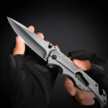 Steel Handle Stainless Steel Multi functional Folding Knife High Hardness Folding Knife Outdoor small Fruit knife