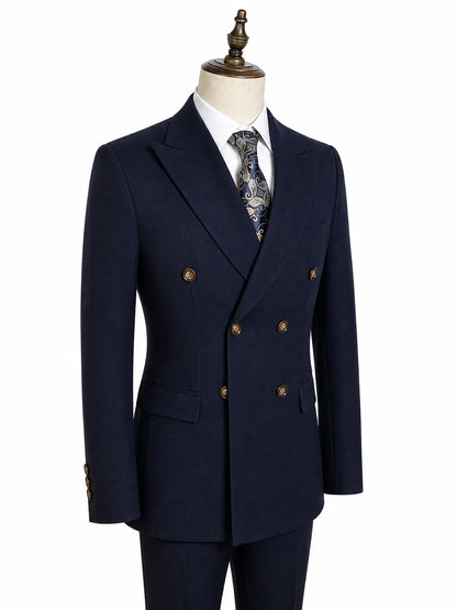 ST Cassy Dark Blue High Quality Luxury Men's Suit 2 Piece Set Wedding Groom Suit for Men Stylish Business Office Suit