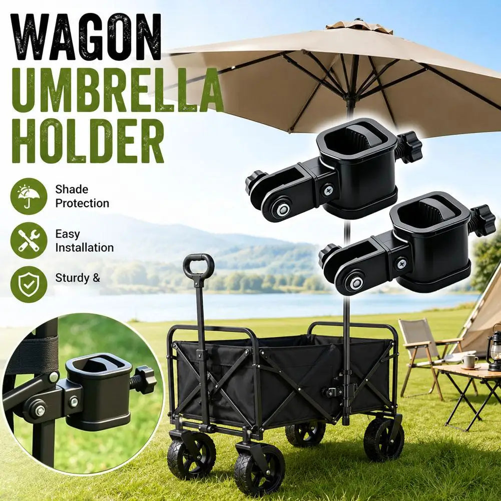 Camping Wagon Clamp Set Portable Umbrella Pole Clamp Kit Camping Wagon Bracket Easy to Install Outdoor Hardware Compact ﻿