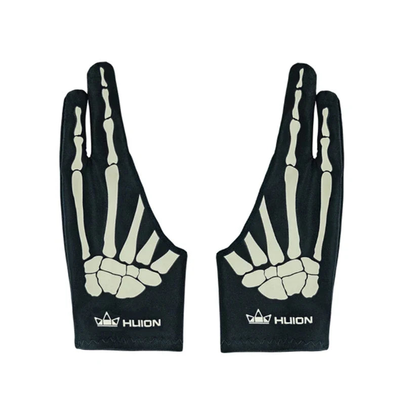 Huion Skeleton Glove Two- Finger Anti-fouling Artist Glove Flexible and Comfortable Drawing Glove