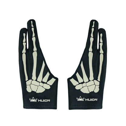 Huion Skeleton Glove Two- Finger Anti-fouling Artist Glove Flexible and Comfortable Drawing Glove