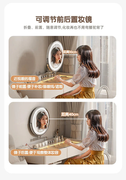 Makeup Dressing Vanity Table Accessories Storage Modern Vanity Table Bedroom Table De Maquillage Avec Miroir Bedroom Furniture
