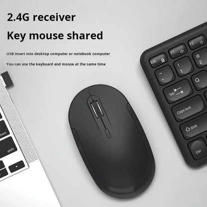 B.O.W HW256 Ultra-thin wireless keyboard and mouse set, 2.4G wireless set, 96 keys