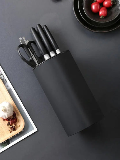 Kitchen Accessories 8.8 inch Kitchen Knife Holder Drainable Chef Knife Stand Plastic Knife Holder Bucket Kitchen Storage Tools