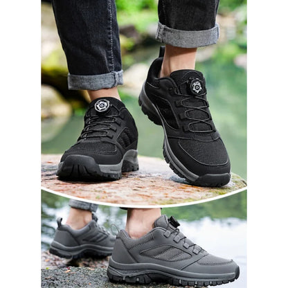 Men'S Spring And Autumn Outdoor Sports Shoes With Rotating Buckle Convenient Comfortable Anti Slip Hiking Shoes Large Size 39-48