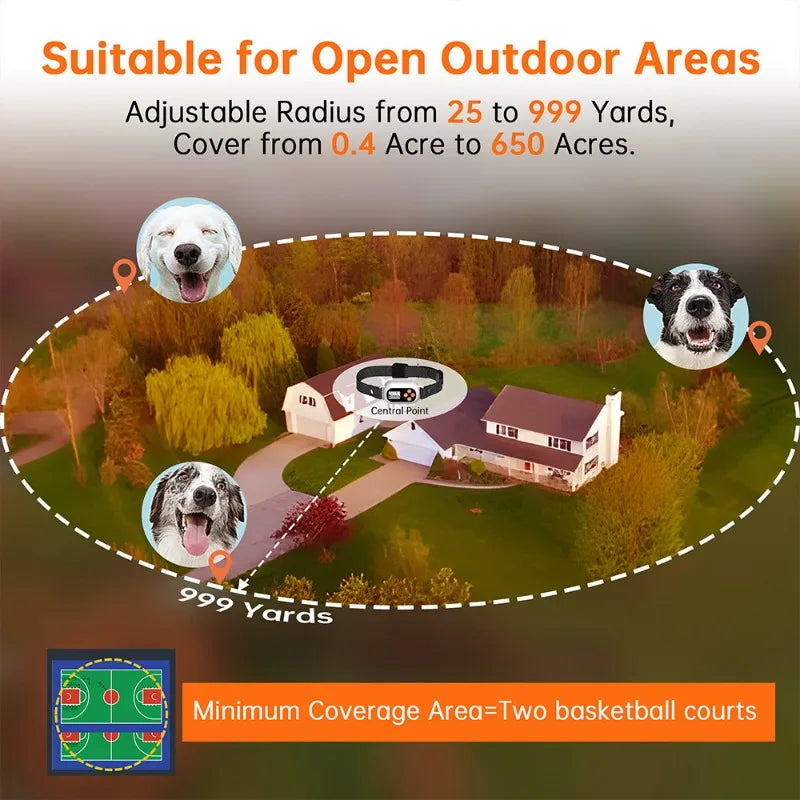 Smart GPS Pet Electronic Fence Wireless Pet Enclosure Waterproof Outdoor Training Collar for Dogs Pet Products Accessories