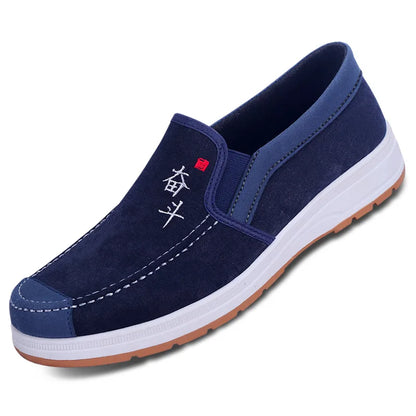 2025 Summer Men's Canvas Shoes Breathable Lightweight Casual Shoes Versatile Trendy Anti slip Mesh Sports Shoes