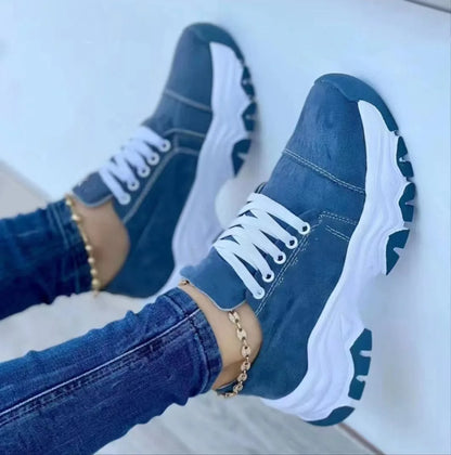 Sneakers Women Shoes 2026 Pattern Canvas Shoe Casual Women Sport Shoes Flat Lace-Up Adult Zapatillas Mujer Chaussure Femme
